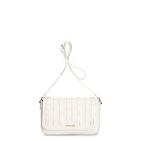 bandolera con solapa e hilo mignon white