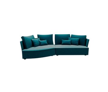Chaise longue izquierda 4 plazas lugano tela 1 color turquesa