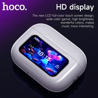 auriculares inalambricos hoco ew72 con bluetooth 54 cancelacion de ruido anc pantalla tactil led inteligente estuche de carga auriculares deportivos para musica