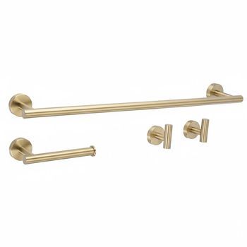 Juego De Colgadores De Baño Rea Ari Brush Gold