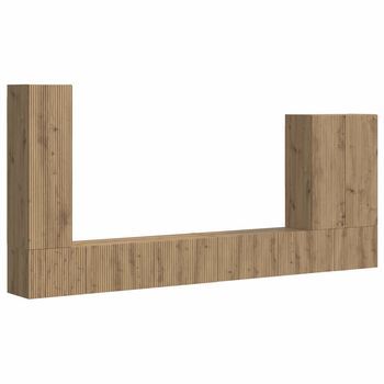 Conjunto De Mueble Para Tv De Pared 6 Uds. Roble Artisan Vidaxl