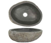 lavabo - lavamanos ovalado piedra de rio 29-38x24-31 cm