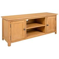 mueble para el televisor madera maciza de roble 110x35x44 cm vidaxl