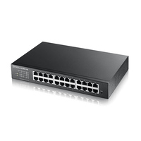 gs1900-24e v3 24-puertos gbe l2 smart switch escrtorio sin ventilador ipv6 vlan no gest en nebula cable ca kit de montaje pared y rack