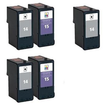 Compatible Multipack Lexmark X2620 Printer Ink Cartridges (5 Pack) -18C2090E