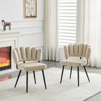 juego de 2 sillas de comedor con respaldo floral terciopelo estructurado y patas negras