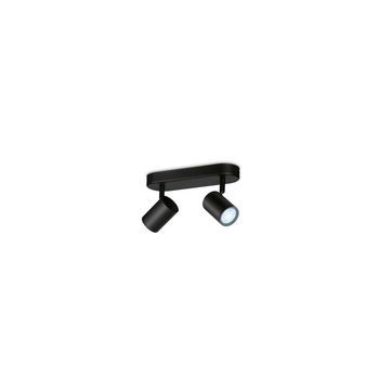 Lámpara De Techo Led Regulable Cct Smart Wifi+bluetooth 4.9w Dos Focos Wiz Imageo Negro