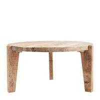 mesa de centro de madera beige