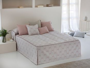 Colcha de verano zubía jacquard con faldón confecciones paula