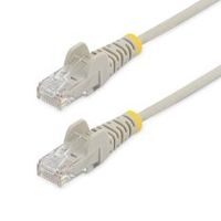 startechcom cable cat6 de 15m - delgado - con conectores rj45 sin enganches - gris