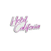 iluminacion led decorativa de plastico hotel california rosa 31x51x2 cm