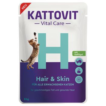 Kattovit Vital Care Hair & Skin con ave en bolsitas - 24 x 85 g - Pack Ahorro
