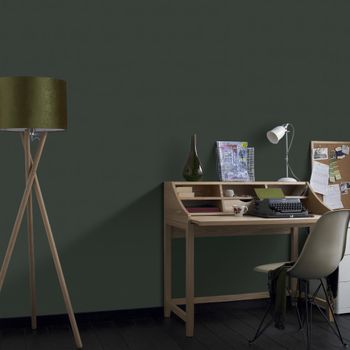 Papel pintado terciopelo liso verde 1005x52cm