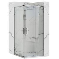 cabina de ducha rea punto chrom 80x80  plato de ducha savoy white