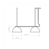 regleta de techo led absis terracota 2x35w