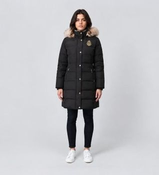 Lauren Ralph Lauren para mujer. 297P23455002 Abrigo acolchado negro (XL), Casual, Sintético