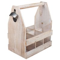botellero de madera de 6 botellas