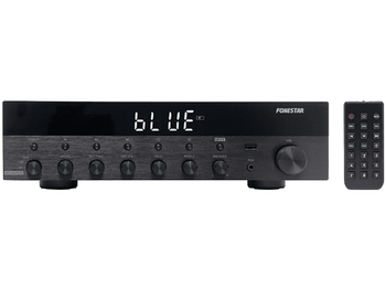 Amplificador HiFi - Fonestar AS-6060, Bluetooth, 60Wx2 RMS, 350W, Mando a distancia, Negro