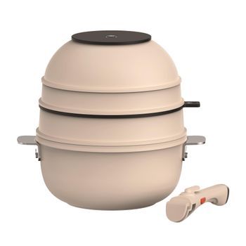 Batería Cocina 10pcs Apilable Beige Mango Extraíble Masterpro Share & Play