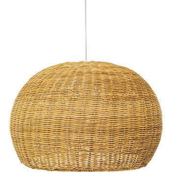 Lámpara De Techo De Ratán - Lámpara Colgante Diseño Boho Bali - Kim Madera Natural