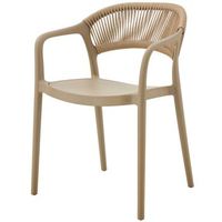 silla de jardin verona arena 78x565x545cm fabricada en polipropileno eme mobiliario