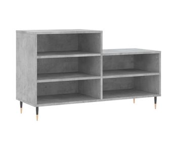 Vidaxl mueble zapatero madera contrachapada gris hormigón 102x36x60 cm