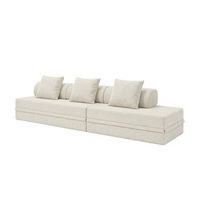 sofa modular 32 lugares convertible terciopelo regular  beige