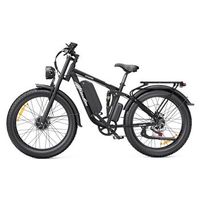 zazawork cf26 pro bicicleta electrica fat tire de 26 con suspension total negra
