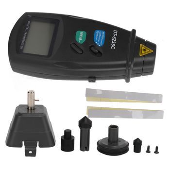 Tacómetro Digital Rpm Óptico - Eléctrico De Contacto/no Contacto 2 En 1 Para Motores, Ruedas Y Fabricación De Automóviles