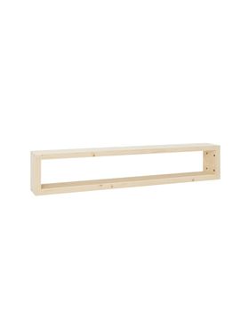 Mueble de tv de madera maciza en tono natural de 200x30cm