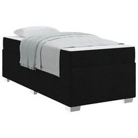estructura de cama negro 100 x 200 cm tela