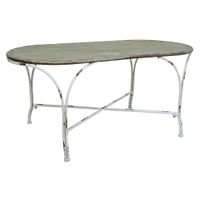 mesa de centro de metal 1205x65x52h cm gris