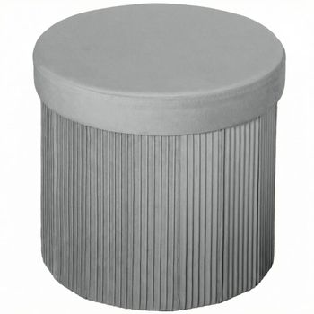 Banco de almacenaje 38x38x38 cm gris oscuro