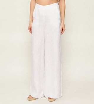 Marella para mujer. 2613131062200 Pantalón Mllottelia de lino blanco (42), Casual