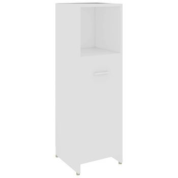 Armario De Baño Madera Contrachapada Blanco 30x30x95 Cm Vidaxl