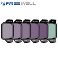freewell - kit de 6 filtros estandar para uso diurno filtros nd8 nd16 nd32 nd64 nd128 y pl para dji flip y dji lito x1 accesorios para camara
