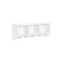 perchero de pared con 3 cubos mdf blanco