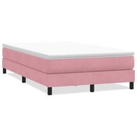 cama matrimonial  cama para adultos  cama box spring sin colchon rosa terciopelo 120x220 cm
