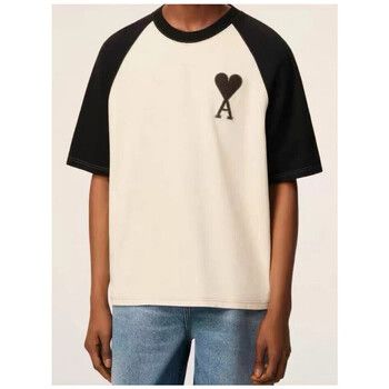 Ami Paris Tops y Camisetas T-SHIRT UTS351.726 IVOIRE para mujer