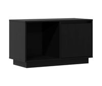 mueble tv - mesa de tv de madera maciza de pino negro 74x35x44 cm
