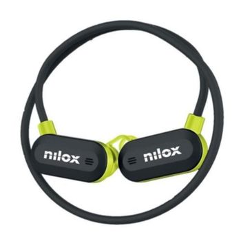 Auriculares deportivos inalámbricos Bluetooth con micrófono, control remoto y carga rápida negros