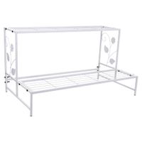 soporte maceteros de metal blanco 80x44x44