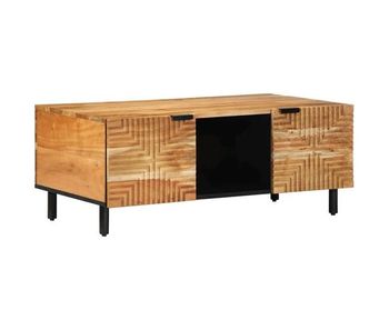 Mesa de café - mesa de centro - mesa baja marrón 100 x 54 x 40 cm madera maciza de acacia