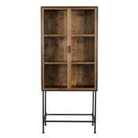 vitrina de madera marron