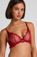 hunkemoller sujetador con aros sin relleno cordelie rojo