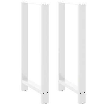 Patas De Mesa De Centro Acero Blanco 2 Uds | Patas Para Mesa 60x(110-111) Cm Cfw49994