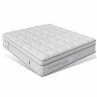 colchon muelles ensacados 180x200 cm ortopedico 7 zonas colchon hibrido espuma fria transpirable blanco y gris