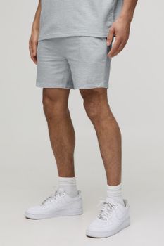 Pantalón Corto Básico Ajustado, Gris