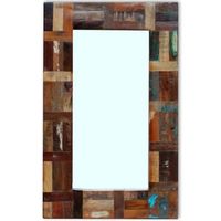 espejo de madera maciza reciclada 80x50 cm vidaxl