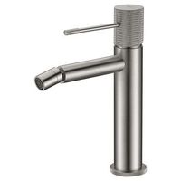 mezclador monomando bidet en laton con acabado niquel cepillado y cartucho ceramico